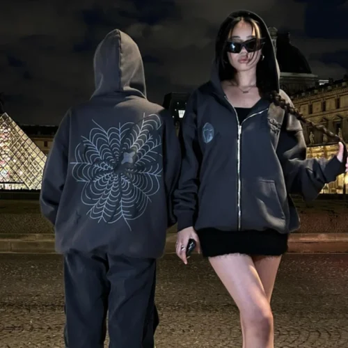 Broken Planet Market Spider Web Zip Up Hoodie (3)